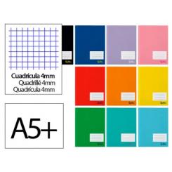 Libreta LIDERPAPEL SMART A5 Plus 48 Hojas 75G/m2 cuadriculada 4mm c/margen colores Surtido