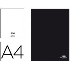 Libreta LIDERPAPEL tapa negra A4 80 hojas 60g/m2 liso con doble margen