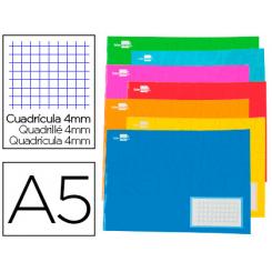 Libreta LIDERPAPEL smart A5 apaisado 32h 60g/m2 cuadro 4mmcon margen