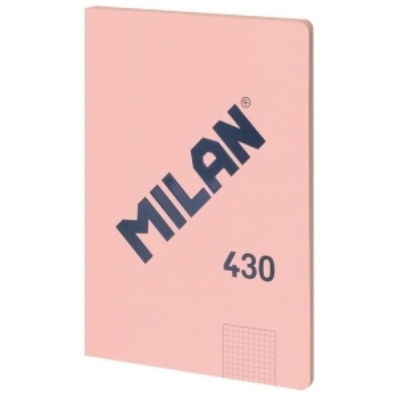 libreta-milan-430-serie-1918-a4-48h-cuadric5x5-95g-rosa