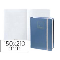 Libreta Quo Vadis Life Journal Infinite Dots Puntos 15X21 cm 224 Hojas Tapa Similpiel Azul