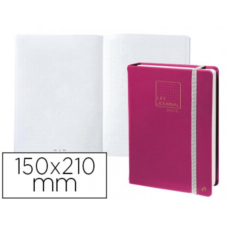 libreta-quo-vadis-life-journal-infinite-dots-puntos-15x21-cm-224-hojas-tapa-similpiel-ciruela