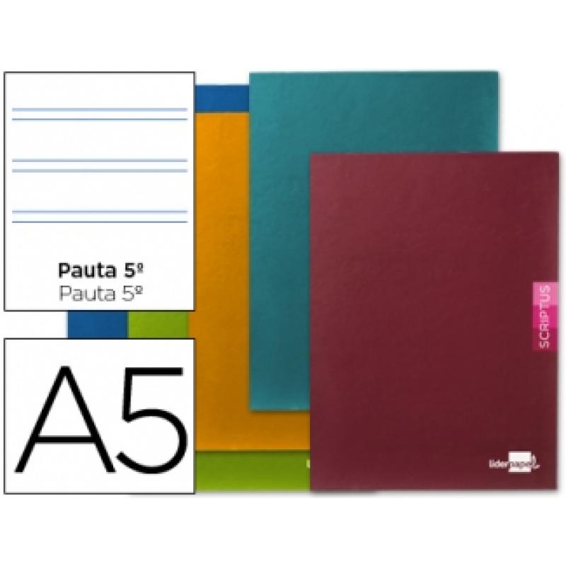 Liderpapel Libreta Scriptus A5+ 48H 90g Pauta 2.5mm con margen