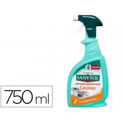 Limpiador Desinfectante Sanytol Para Cocinas con Pistola Pulverizadora Bote De 750 ml