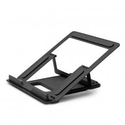 Lindy 20917 soporte para ordenador portátil Mesita plegable para ordenador portátil Negro, Plata