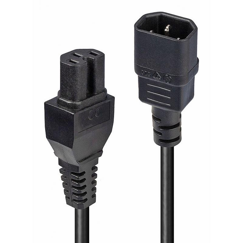 lindy-30314-cable-de-transmision-negro-2-m-c14-acoplador-c15-acoplador