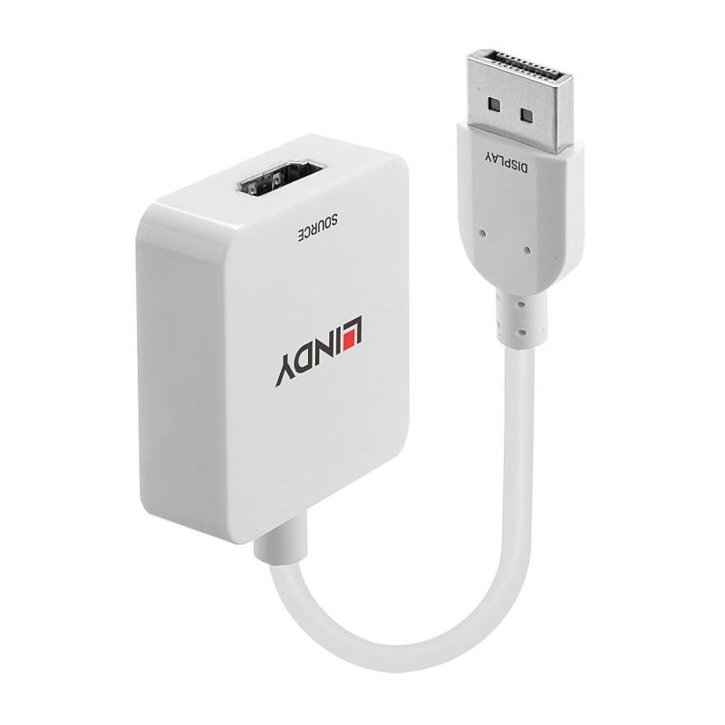 lindy-38303-adaptador-de-cable-de-video-0095-m-hdmi-tipo-a-estandar-displayport-blanco