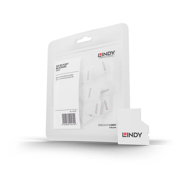 lindy-40479-bloqueador-de-puerto-sd-card-blanco-acrilonitrilo-butadieno-estireno-abs