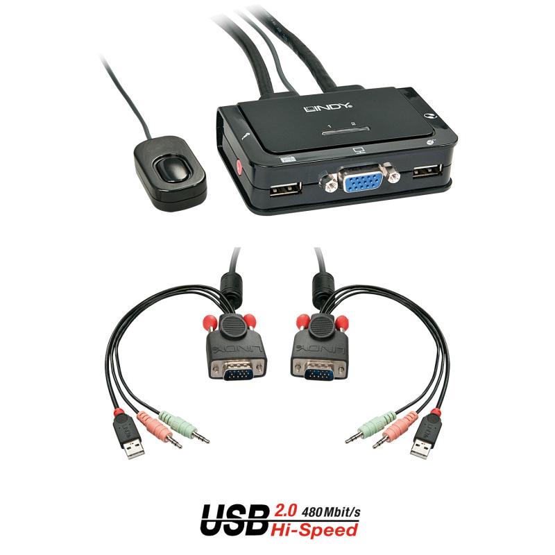 lindy-42342-interruptor-kvm-negro