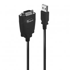 Lindy 42845 cable de serie Negro 1 m