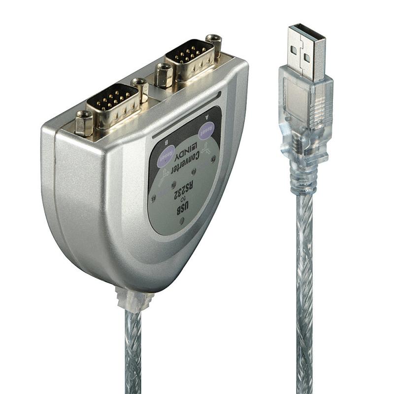 lindy-42889-cable-de-serie-plata-06-m-usb-tipo-a-db-9