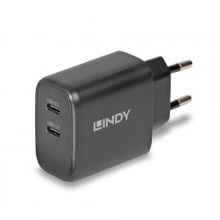 Lindy 73438 cargador de dispositivo móvil Universal Negro Corriente alterna Carga rápida Interior