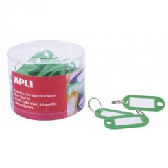 APLI Llavero Color Solido Verde 50U