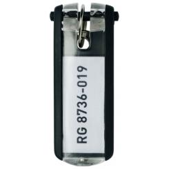 LLAVERO ETIQUETA DURABLE NEGRO BOLSA de 6