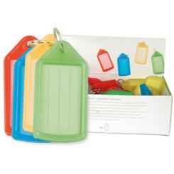 Llavero portaetiquetas Q-CONNECT expositor de 40 unidades colores surtidos premium