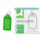 Llavero portaetiquetas Q-CONNECT premium color verde caja de 40 unidades