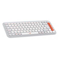 Logitech POP ICON KEYS teclado inalámbrico Bluetooth, escritura cómoda, teclas programables, cambio fácil entre hasta 3 dispositivos, para portátil, tablet, PC Blanco