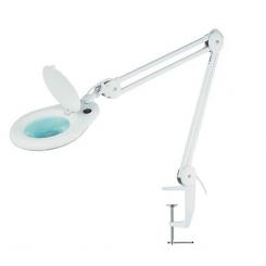 Lupa flexo mordaza 56 leds y 8 dioptrias de aumento 9w 700 lumens