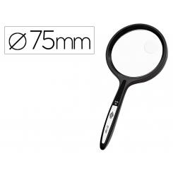 Lupa Q-CONNECT cristal bifocal 75 mm mango curvo