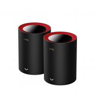 Cudy M3000 2-Pack Doble banda (2,4 GHz / 5 GHz) Wi-Fi 6 (802.11ax) Negro, Rojo 1 Interno