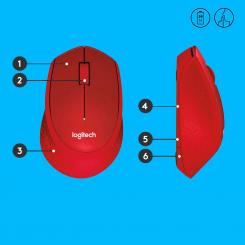 LOGITECH M330 Silent Plus ratón mano derecha RF inalámbrico Mecánico 1000 DPI