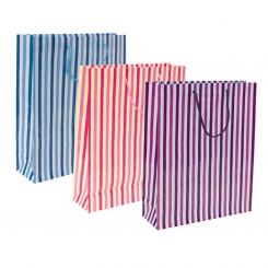 MAKRO PAPER Bolsa Papel Rayas Grande