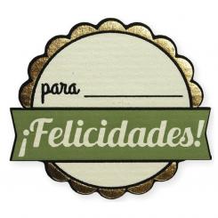 MAKRO PAPER Etiquetas Felicidades 50X45Mm 250U