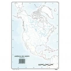 Makro Paper Mapa Mudo America Norte Politico