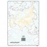 Makro Paper Mapa Mudo Asia Fisico