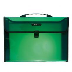 Maletin Plus A4 PP Broche Trasl.Verde