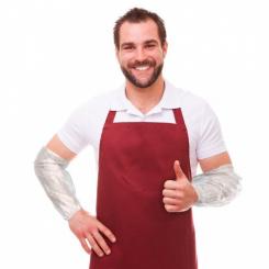 Manguitos de polietileno color blanco, caja 100 uds