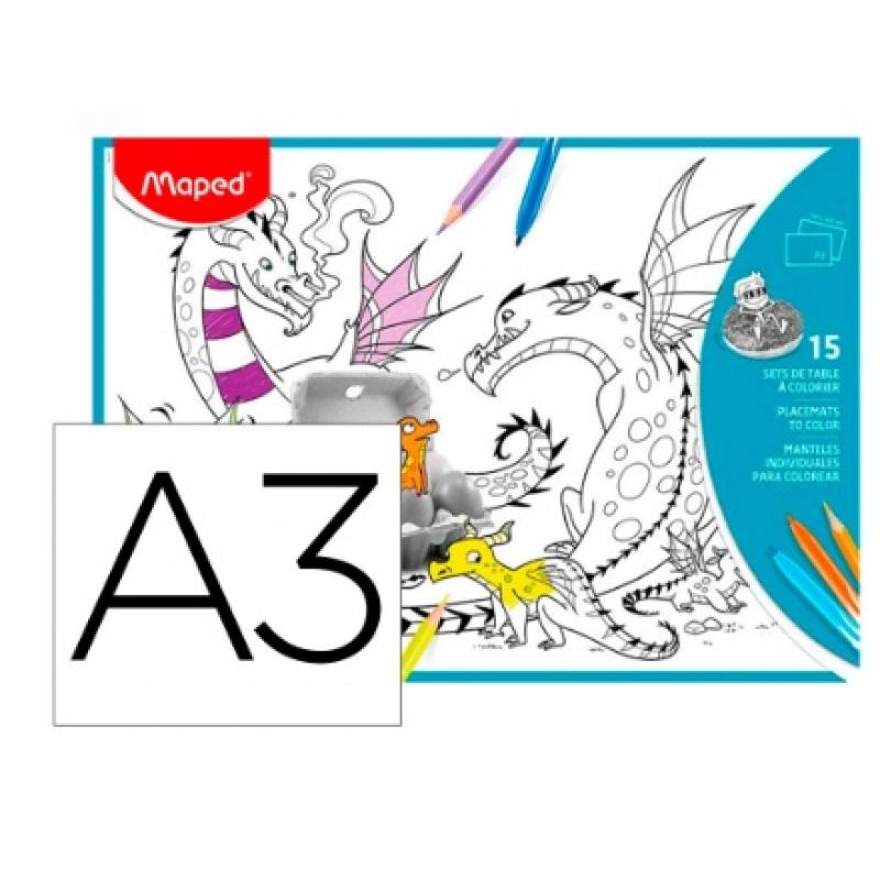 mantel-para-colorear-maped-individual-din-a3-pack-de-15-unidades-surtidas
