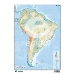 Mapa Mudo Edigol Color Fisico America Del Sur