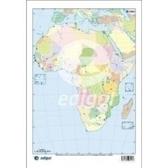 Mapa Mudo Edigol Color Politico Africa