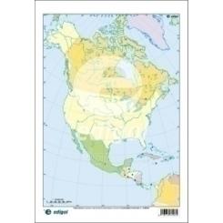 Mapa Mudo Edigol Color Politico America Del Norte