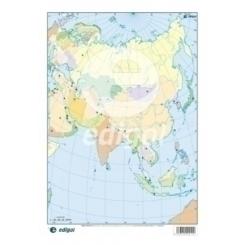 Mapa Mudo Edigol Color Politico Asia