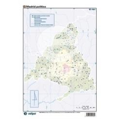 Mapa Mudo Edigol Color Politico Comunidad De Madrid