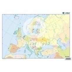 Mapa Mudo Edigol Color Politico Europa