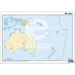 Mapa Mudo Edigol Color Politico Oceania