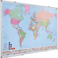 Mapa Mundo Planning Magnetico 80X134