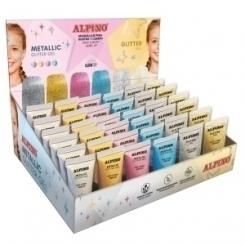 Maquillaje Alpino  Glitter Gel Expositor De 36 24X Glitter Gel Metalico 12X Glitter Gel