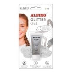 Maquillaje Alpino Glitter Metalico Plata Blister De 1
