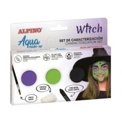 Maquillaje Alpino Make-Up Polvera Aqua Set De Caracterizacion Bruja