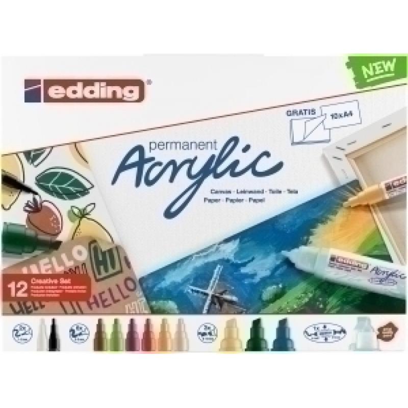 marcador-acrylic-edding-surtido-estuche-de-12