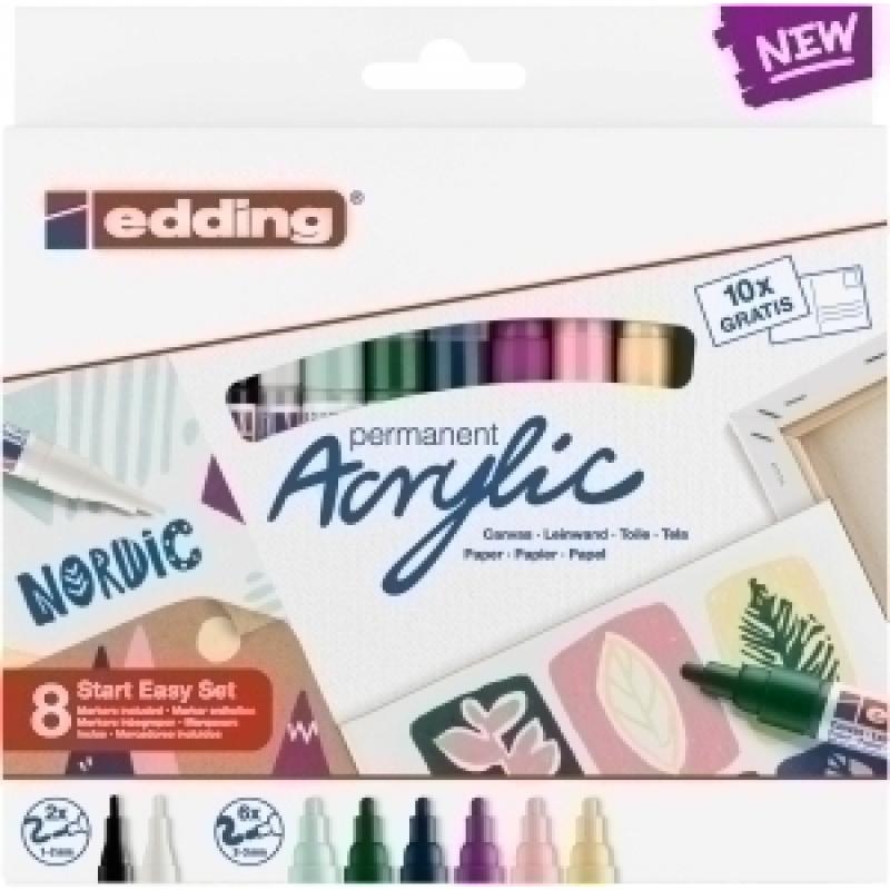 marcador-acrylic-edding-surtido-estuche-de-8