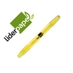 Marcador de cera gel LIDERPAPEL fluorescente color amarillo