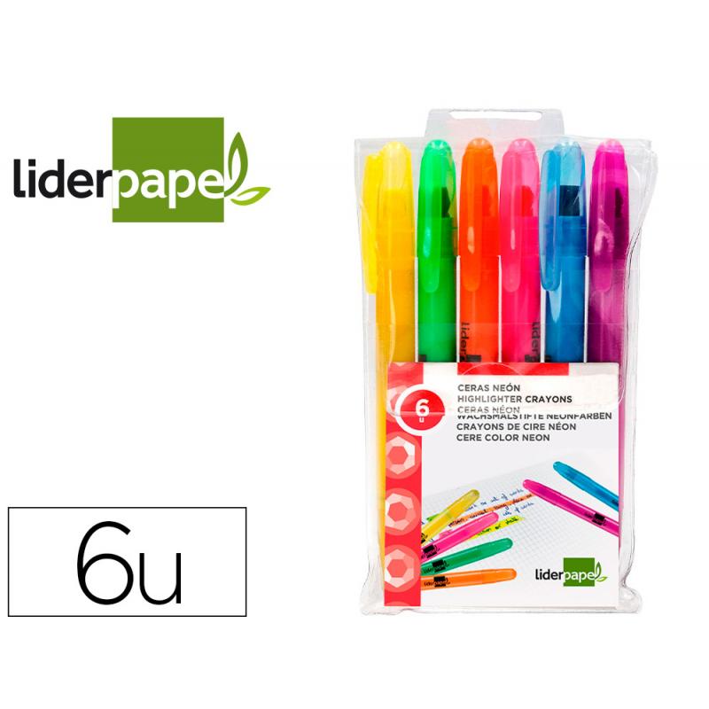 marcador-de-cera-gel-liderpapel-fluorescente-estuche-6-colores-surtidos