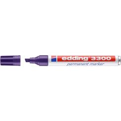 Edding 3300 Marcador permanente punta biselada, cuerpo de aluminio. Rellenable. Trazo: 1-5 mm. Color violeta