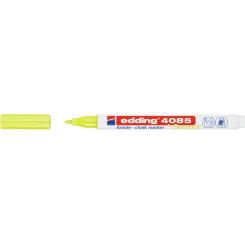 Edding 4085 Marcador de tiza líquida para vidrio y superficie no porosa. Con punta redonda.Trazo: 1-2 mm. Color amarillo neón