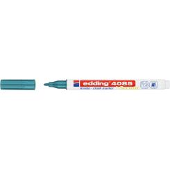 Edding 4085 Marcador de tiza líquida para vidrio y superficie no porosa. Con punta redonda.Trazo: 1-2 mm. Color azul metálico